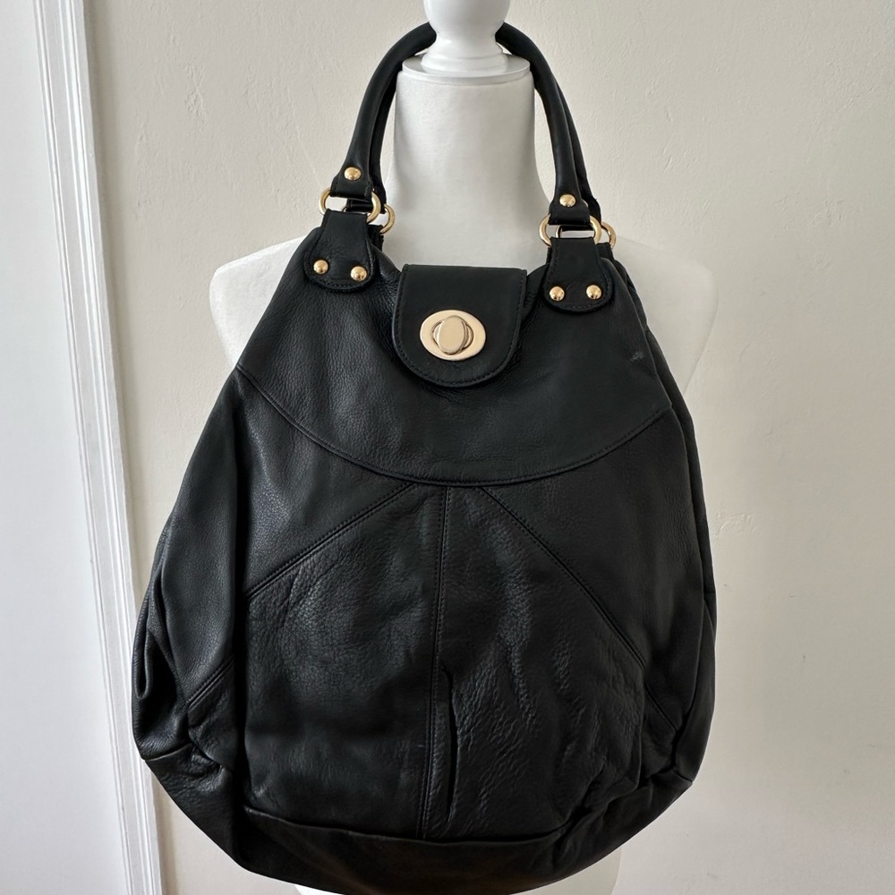 Foley + Corinna Black Leather Shoulder Bag
